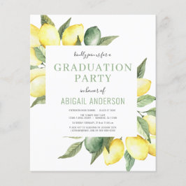 Flyer Invitación a la fiesta de graduación moderna con l
