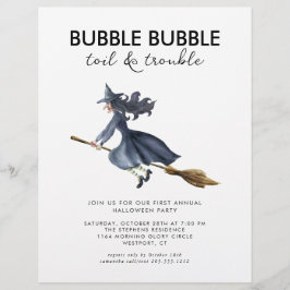 Flyer Invitación a la fiesta de Halloween con presupuest