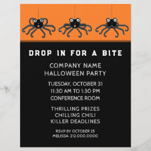 Flyer Invitación a la fiesta de Halloween de la oficina