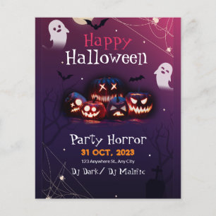 Flyer Invitación a la fiesta de Halloween, Fiesta de ter