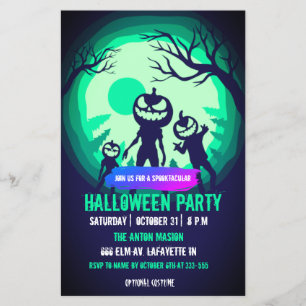 Flyer Invitación a la fiesta de Halloween personalizable