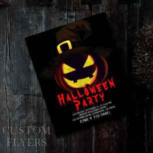 Flyer Invitación a la fiesta de Jack O Lantern en Hallow