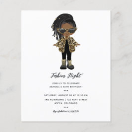 Flyer Invitación a la fiesta de moda de chicas por la no