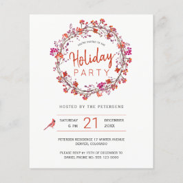 Flyer Invitación a la fiesta de Navidad de invierno con 
