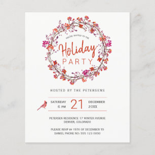 Flyer Invitación a la fiesta de Navidad de invierno con 