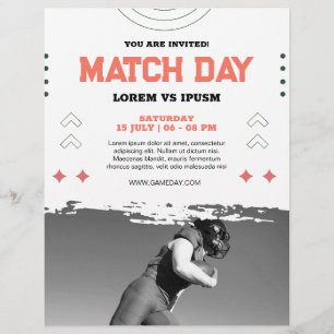 Flyer Invitación a la fiesta de observación de fútbol Dí