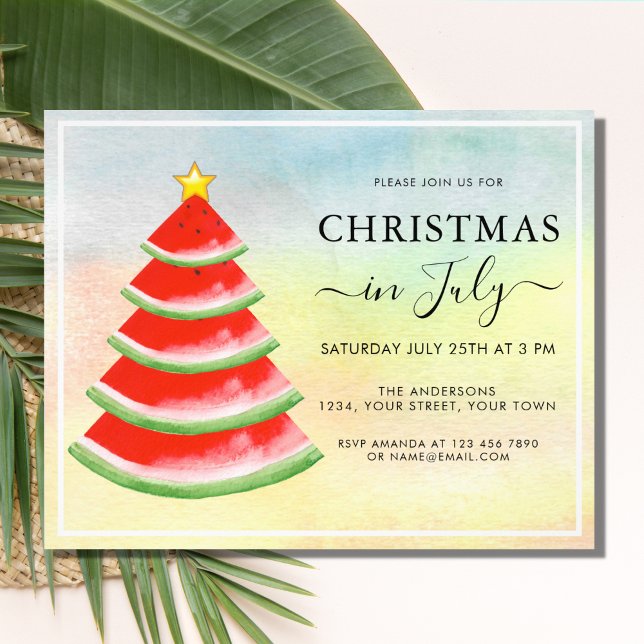 Flyer Invitación a la Fiesta de Sandía en Navidad en Jul (Subido por el creador)