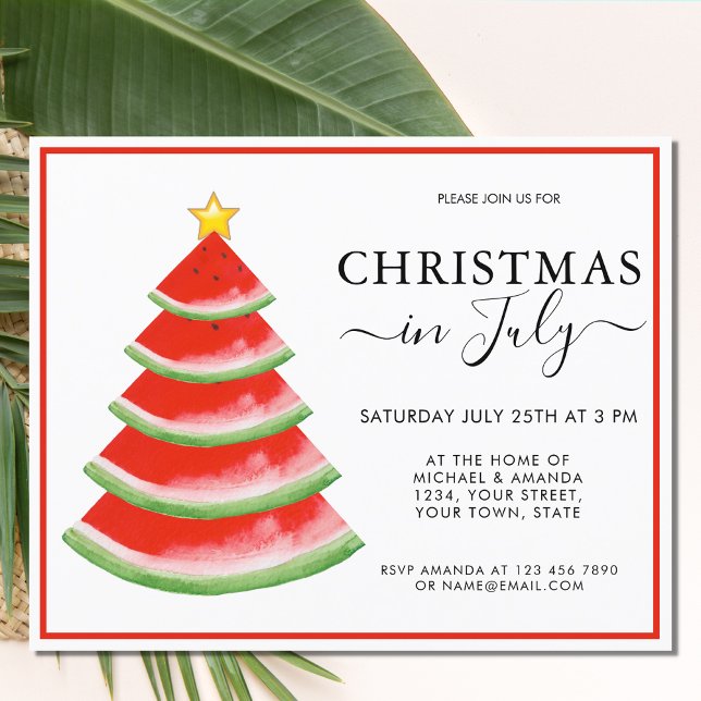 Flyer Invitación a la Fiesta de Sandía en Navidad en Jul (Subido por el creador)