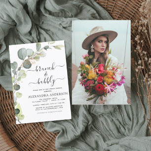 Flyer Invitación a la foto de Brunch & Bubbly Bridal Sho