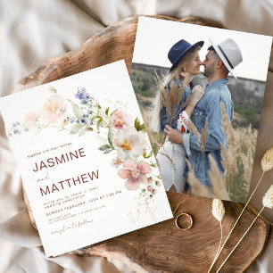 Flyer Invitación a la foto del Boda de Flor Silvestre Bo