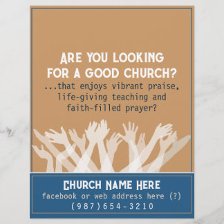 Flyer Invitación a la iglesia. Adoración.Biblia.Curación