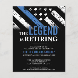 Flyer Invitación a la jubilación de la policía de la Lín