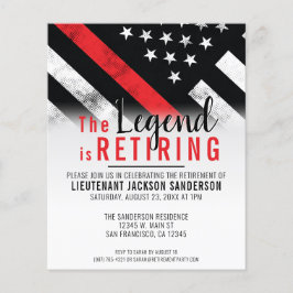 Flyer Invitación a la línea roja de retiro de bomberos d