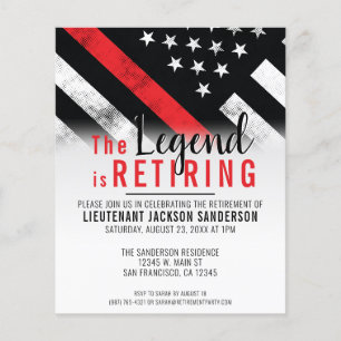 Flyer Invitación a la línea roja de retiro de bomberos d