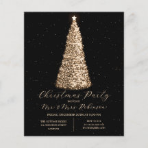 Invitación a la parquetera de árbol de oro de Glam