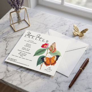 Flyer Invitación a la Picnic Anual de Mariposas Botánica