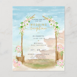 Flyer Invitación a la recepción de boda costera de BUDGE