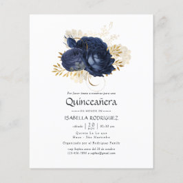 Flyer Invitación a la Rosa de cosecha Quinceañera