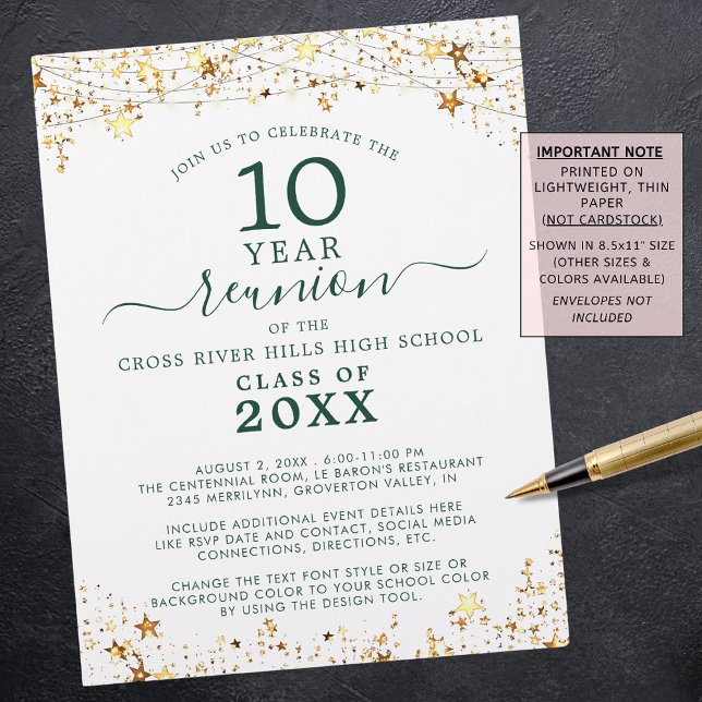 Flyer Invitación a las estrellas de oro verde de la Reun (Subido por el creador)