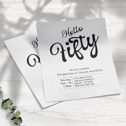 Flyer Invitación a los 50 años del presupuesto blanco ne