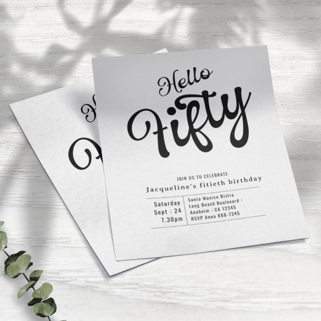 Flyer Invitación a los 50 años del presupuesto blanco ne (Subido por el creador)