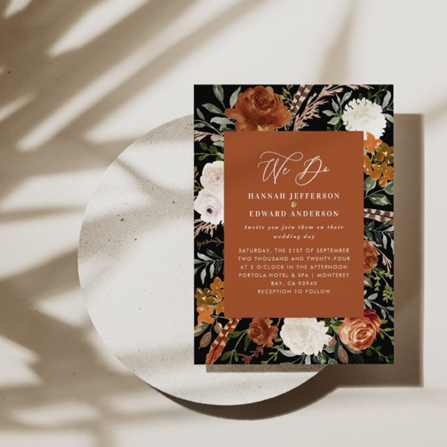 Flyer Invitación a los detalles del boda botánico de ter (Subido por el creador)