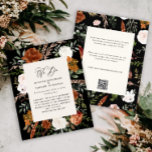 Flyer Invitación a los detalles del boda botánico negro<br><div class="desc">Carta de detalles e invitaciones a bodas florales a acuarelas rústicas de bajo costo. Con hermosas rúbricas,  terracota,  pampas de pasto de color rosa rubor,  negro y verde salvia eucalipto acuarela detalles de color. Esta moderna invitación a la boda le permitirá fijar el estilo de su gran día.</div>