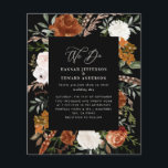 Flyer Invitación a los detalles del boda botánico negro<br><div class="desc">Carta de detalles e invitaciones a bodas florales a acuarelas rústicas de bajo costo. Con hermosas rúbricas,  terracota,  pampas de pasto de color rosa rubor,  negro y verde salvia eucalipto acuarela detalles de color. Esta moderna invitación a la boda le permitirá fijar el estilo de su gran día.</div>