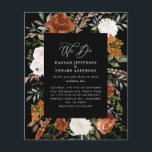 Flyer Invitación a los detalles del boda botánico negro<br><div class="desc">Carta de detalles e invitaciones a bodas florales a acuarelas rústicas de bajo costo. Con hermosas rúbricas,  terracota,  pampas de pasto de color rosa rubor,  negro y verde salvia eucalipto acuarela detalles de color. Esta moderna invitación a la boda le permitirá fijar el estilo de su gran día.</div>