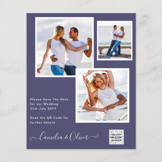 Flyer Invitación a matrimonio de foto de presupuesto Gua (Frente)
