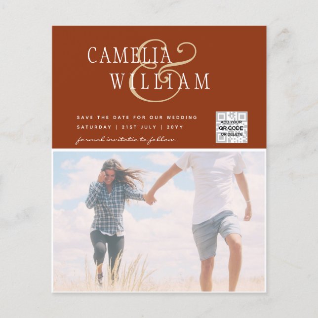 Flyer Invitación a matrimonio de foto de presupuesto Gua (Frente)