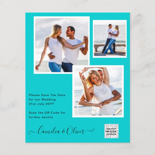 Flyer Invitación a matrimonio de foto de presupuesto Gua (Frente)