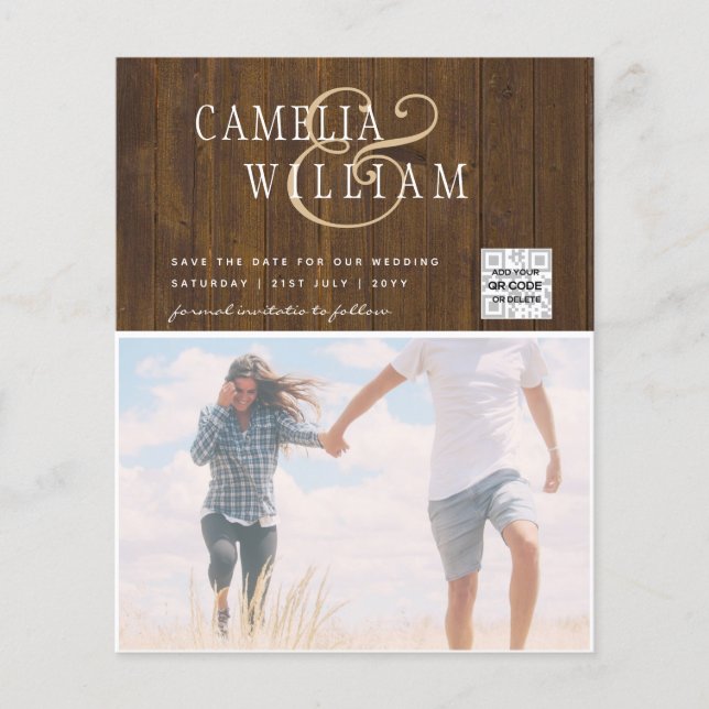Flyer Invitación a matrimonio de foto de presupuesto Gua (Frente)