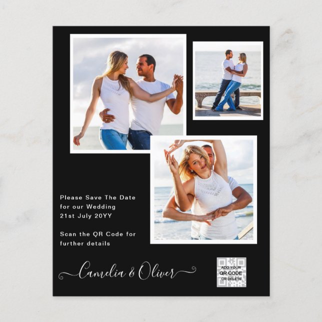 Flyer Invitación a matrimonio de foto de presupuesto Gua (Frente)