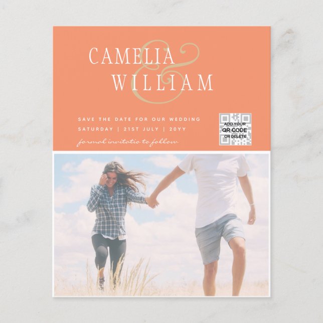 Flyer Invitación a matrimonio de foto de presupuesto Gua (Frente)