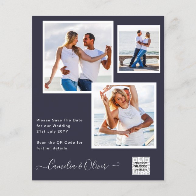 Flyer Invitación a matrimonio de foto de presupuesto Gua (Frente)