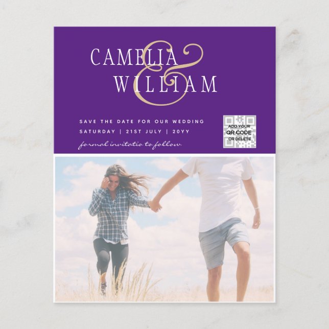 Flyer Invitación a matrimonio de foto de presupuesto Gua (Frente)