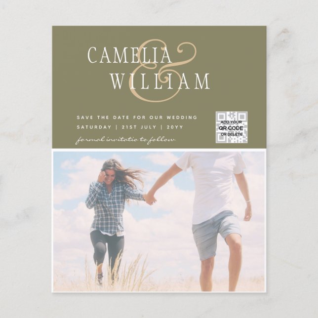 Flyer Invitación a matrimonio de foto de presupuesto Gua (Frente)