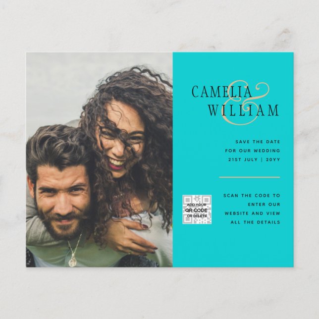 Flyer Invitación a matrimonio de foto presupuesto Guarda (Frente)