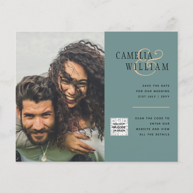 Flyer Invitación a matrimonio de foto presupuesto Guarda (Frente)
