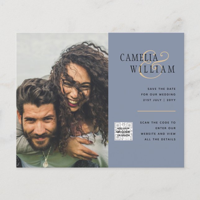 Flyer Invitación a matrimonio de foto presupuesto Guarda (Frente)