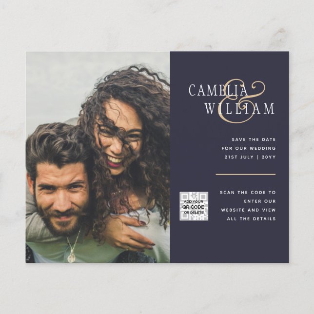 Flyer Invitación a matrimonio de foto presupuesto Guarda (Frente)