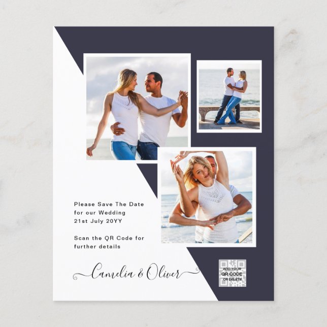 Flyer Invitación a matrimonio de foto presupuesto Guarda (Frente)