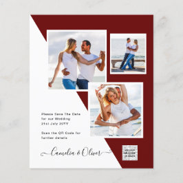 Flyer Invitación a matrimonio de foto presupuesto Guarda