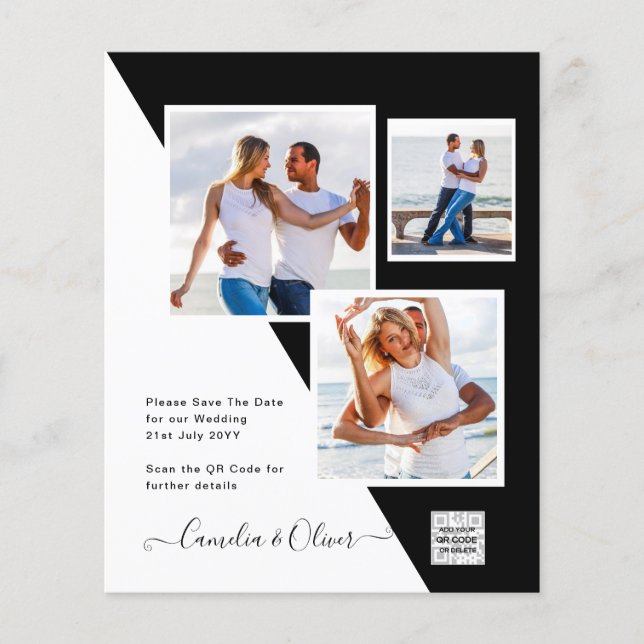 Flyer Invitación a matrimonio de foto presupuesto Guarda (Frente)