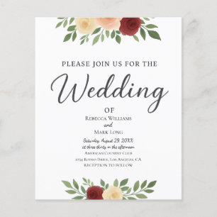 Flyer Invitación a matrimonio de fotografía simple super