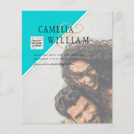 Flyer Invitación a matrimonio de fotos de presupuesto Co