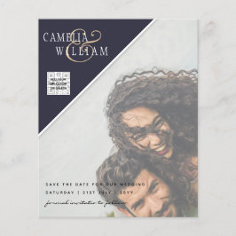 Flyer Invitación a matrimonio de fotos de presupuesto Co