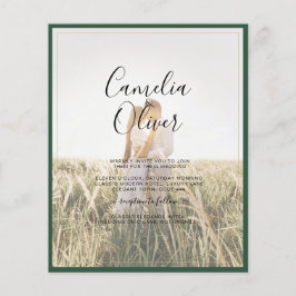 Flyer Invitación a matrimonio de superposición de foto v