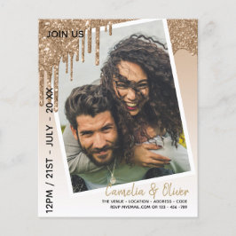 Flyer Invitación a matrimonio por sobreposición de foto 